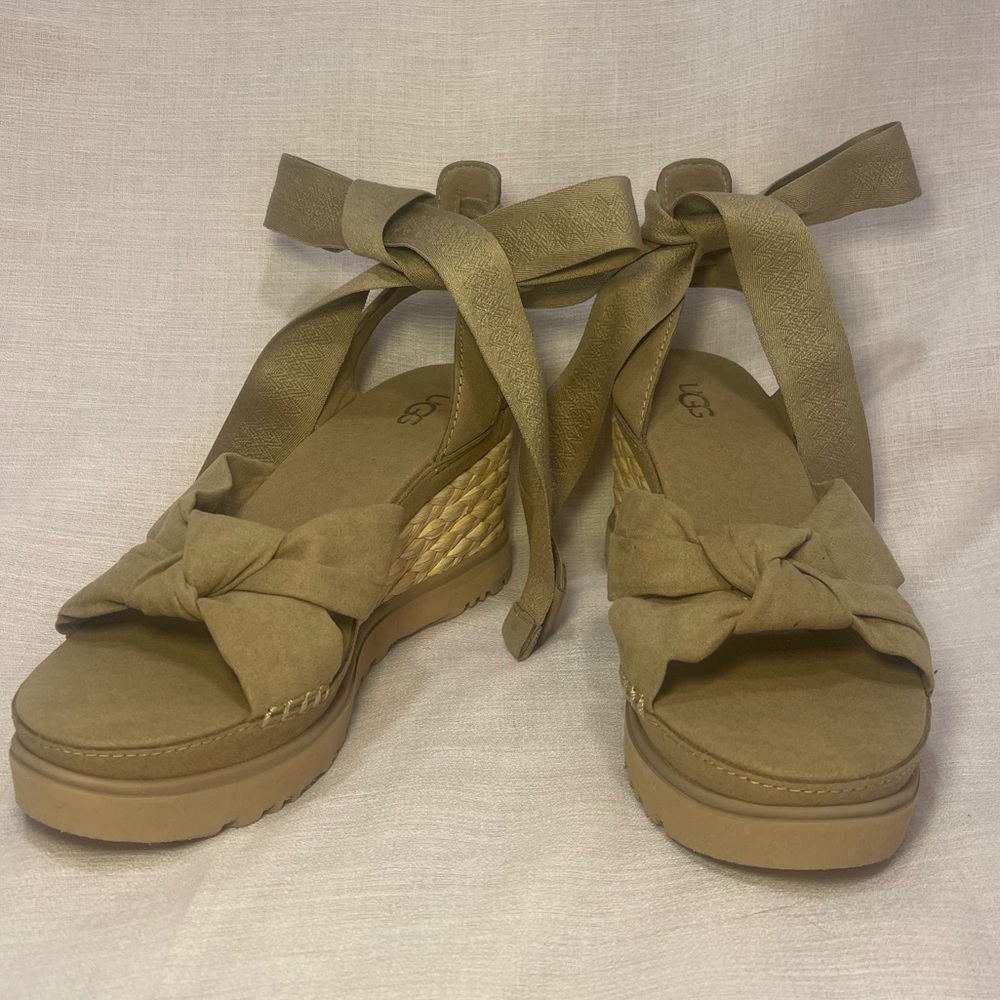 UGG Beige Ileana Wrap Sandal